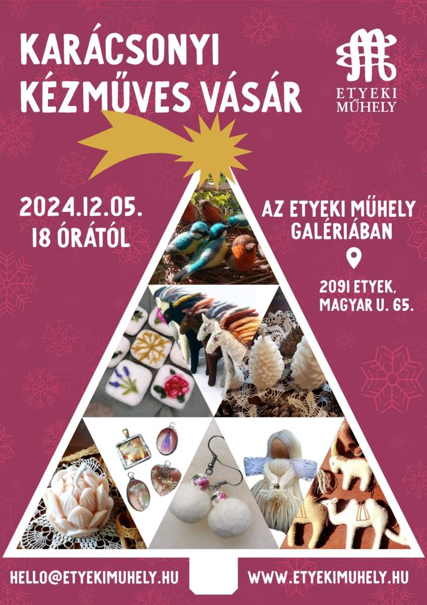 Adventi kézműves vásár az Etyeki Műhelyben