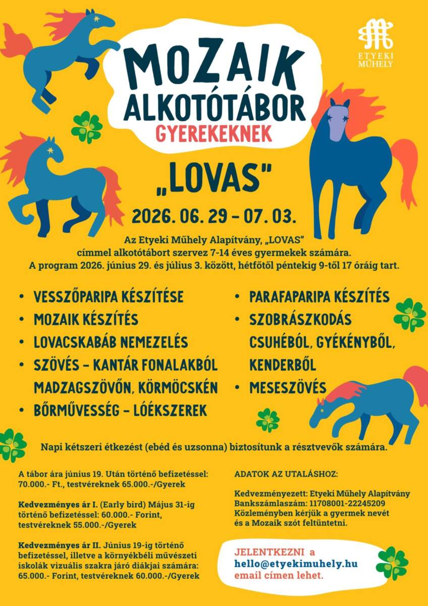 Mozaik alkotótábor gyermekeknek – „Lovas”